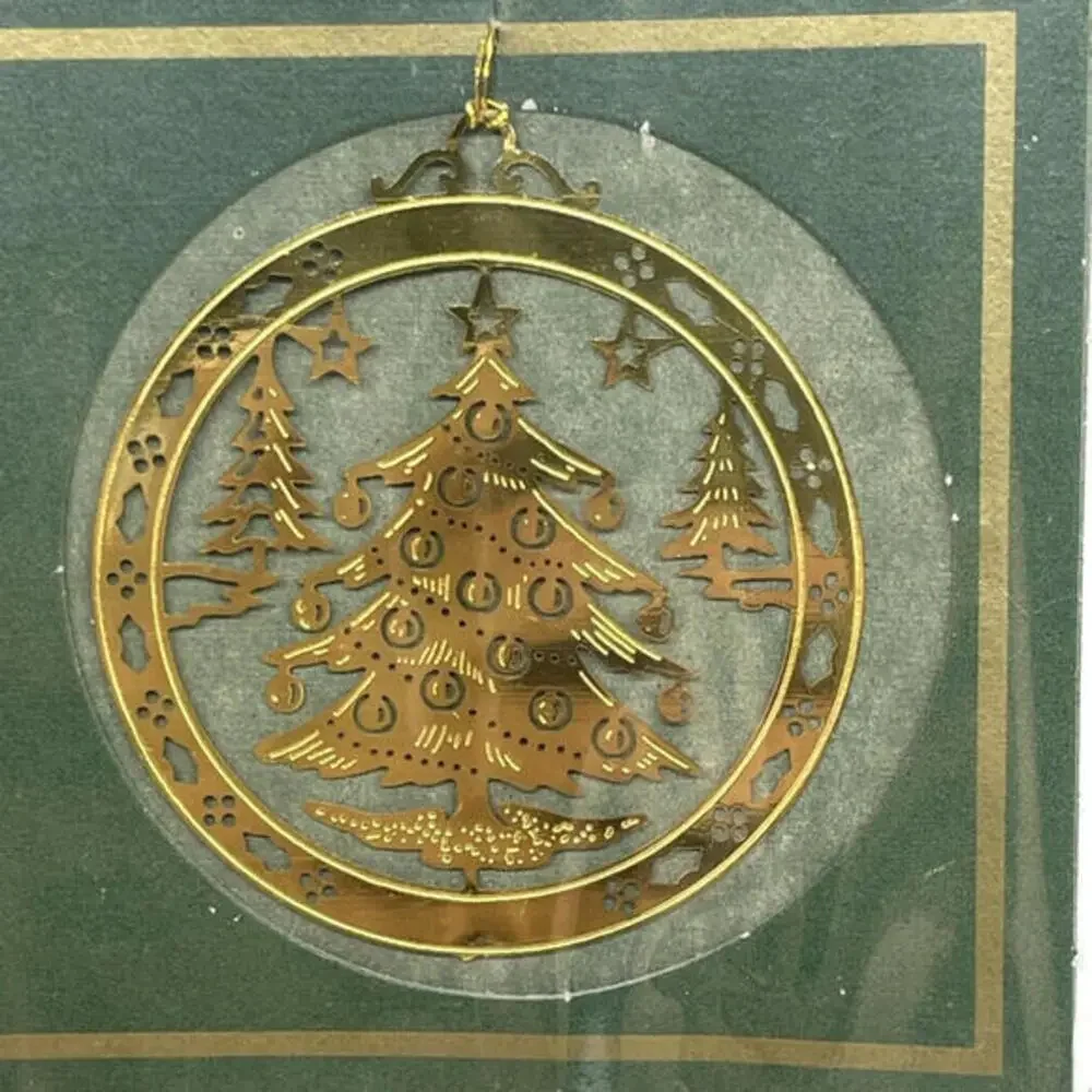 Readers Digest Brass Christmas Ornaments Set of 3‎ Vintage 1991 NEW